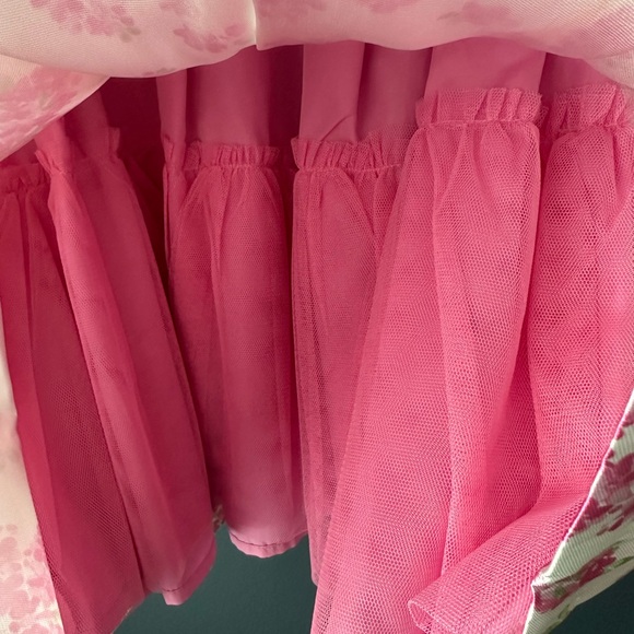 CATHERINE MALANDRINO dress Girls floral Dress size 7 white pink formal like new - Picture 12 of 14